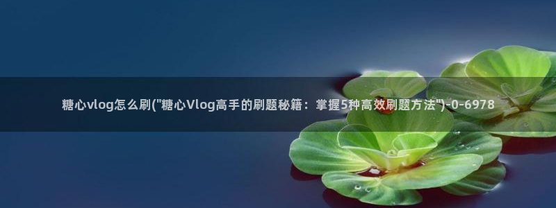 糖心vlog没有线路:糖心vlog怎么刷